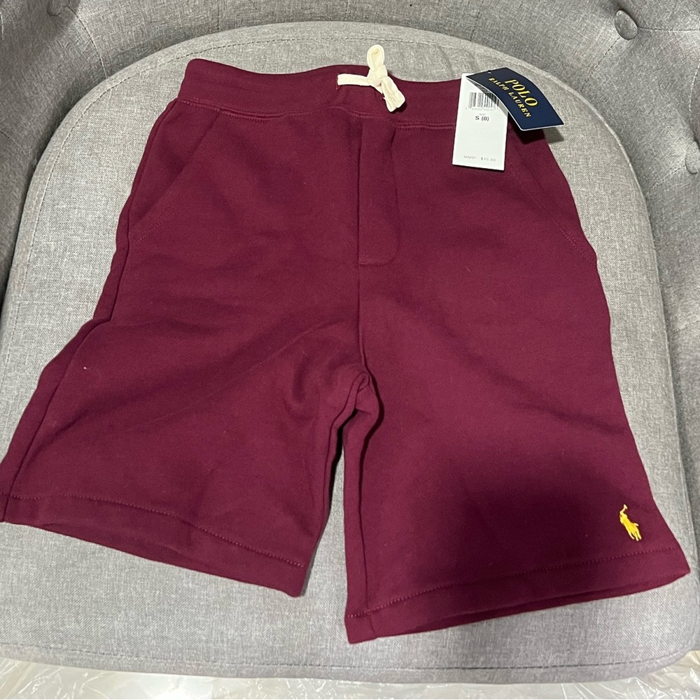 Burgundy Shorts Polo Ralph Lauren Pants small (8) new with tags